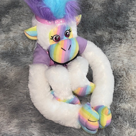 Kipp bros Mohawk Monkey Rainbow Plush Unicorn - Picture 10 of 10